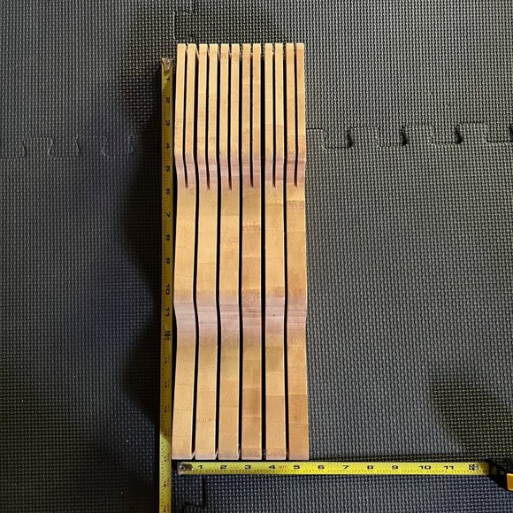 In Drawer Knife Storage Wood Block Organizer 16 Slot - Picture 6 of 8